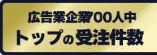 広告業企業700人中トップの受注件数